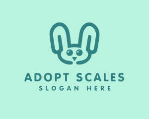 Cute Rabbit Stuffed Toy logo design