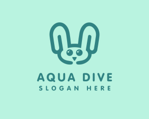 Cute Rabbit Stuffed Toy logo design