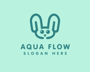 Cute Rabbit Stuffed Toy logo design