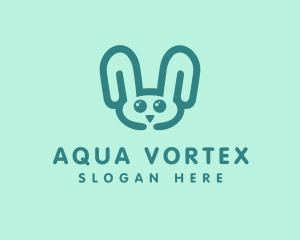 Cute Rabbit Stuffed Toy logo design