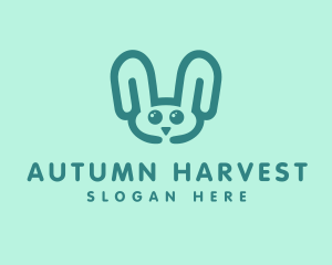 Cute Rabbit Stuffed Toy logo design