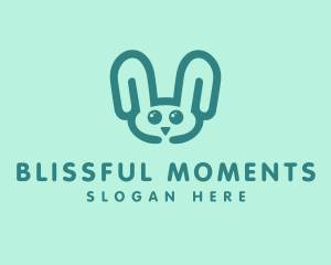 Cute Rabbit Stuffed Toy logo design