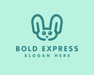 Cute Rabbit Stuffed Toy logo design