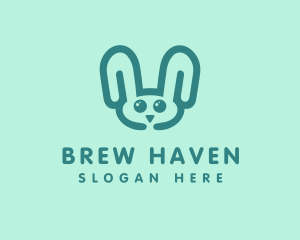 Cute Rabbit Stuffed Toy logo design