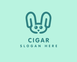 Cute Rabbit Stuffed Toy logo design