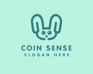 Cute Rabbit Stuffed Toy logo design