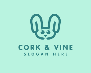 Cute Rabbit Stuffed Toy logo design