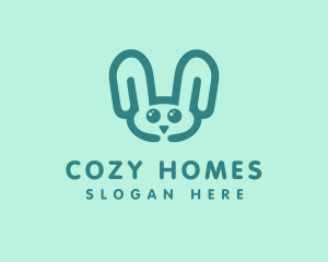 Cute Rabbit Stuffed Toy logo design
