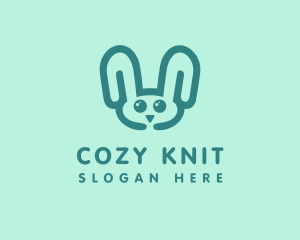 Cute Rabbit Stuffed Toy logo design