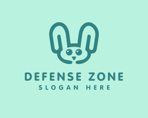 Cute Rabbit Stuffed Toy logo design