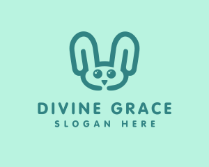 Cute Rabbit Stuffed Toy logo design