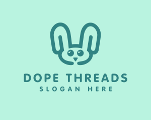 Cute Rabbit Stuffed Toy logo design