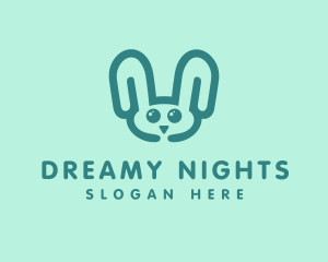 Cute Rabbit Stuffed Toy logo design