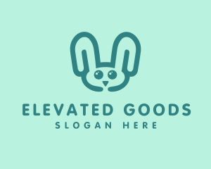 Cute Rabbit Stuffed Toy logo design