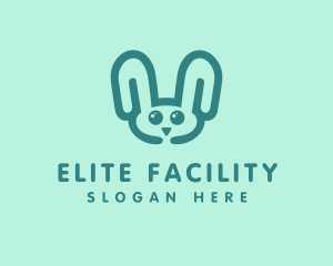 Cute Rabbit Stuffed Toy logo design