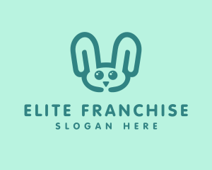 Cute Rabbit Stuffed Toy logo design