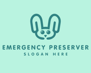 Cute Rabbit Stuffed Toy logo design