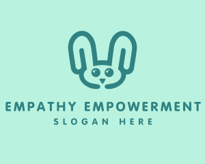 Cute Rabbit Stuffed Toy logo design