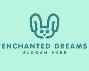 Cute Rabbit Stuffed Toy logo design