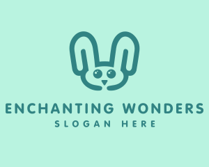 Cute Rabbit Stuffed Toy logo design