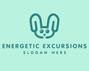 Cute Rabbit Stuffed Toy logo design