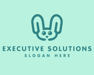 Cute Rabbit Stuffed Toy logo design