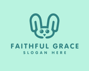 Cute Rabbit Stuffed Toy logo design