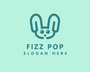 Cute Rabbit Stuffed Toy logo design