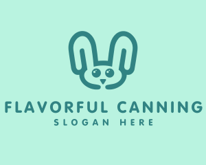 Cute Rabbit Stuffed Toy logo design