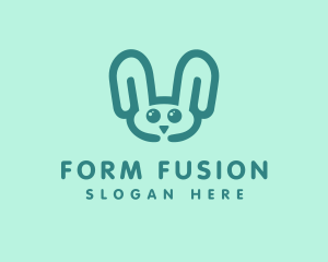 Cute Rabbit Stuffed Toy logo design