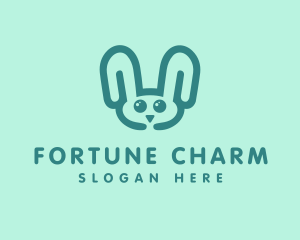 Cute Rabbit Stuffed Toy logo design