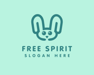 Cute Rabbit Stuffed Toy logo design