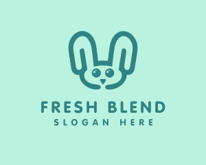 Cute Rabbit Stuffed Toy logo design