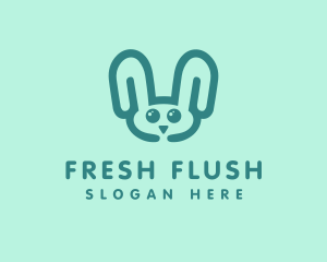 Cute Rabbit Stuffed Toy logo design