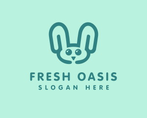 Cute Rabbit Stuffed Toy logo design