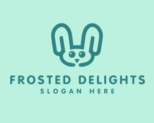 Cute Rabbit Stuffed Toy logo design