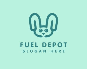 Cute Rabbit Stuffed Toy logo design