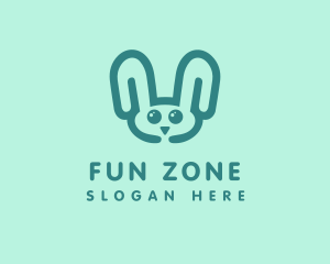 Cute Rabbit Stuffed Toy logo design