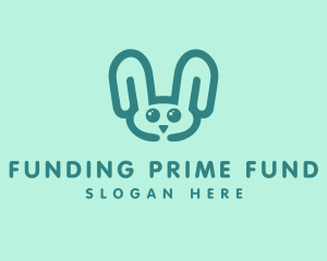 Cute Rabbit Stuffed Toy logo design