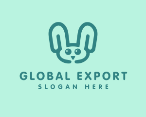 Cute Rabbit Stuffed Toy logo design