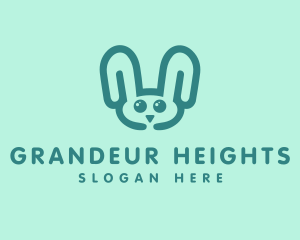 Cute Rabbit Stuffed Toy logo design
