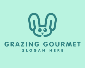 Cute Rabbit Stuffed Toy logo design