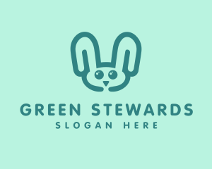 Cute Rabbit Stuffed Toy logo design