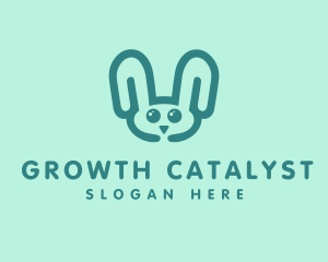 Cute Rabbit Stuffed Toy logo design