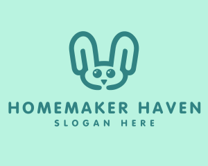 Cute Rabbit Stuffed Toy logo design