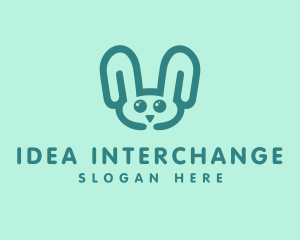 Cute Rabbit Stuffed Toy logo design