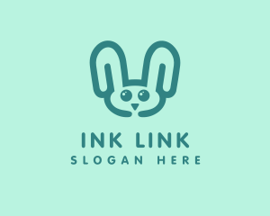 Cute Rabbit Stuffed Toy logo design