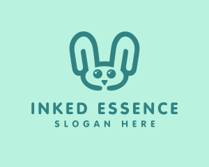 Cute Rabbit Stuffed Toy logo design