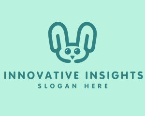 Cute Rabbit Stuffed Toy logo design