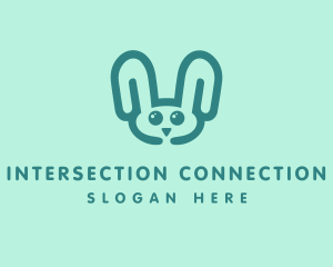 Cute Rabbit Stuffed Toy logo design